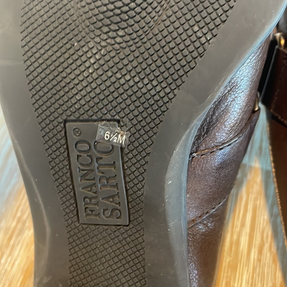 FRANCO SARTO western emerald leather slides, so much fun! Size 6.5 - Picture 6 of 6